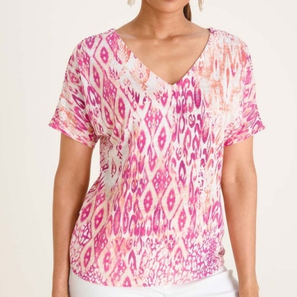 Chico's 100% linen top bnwt size 00P